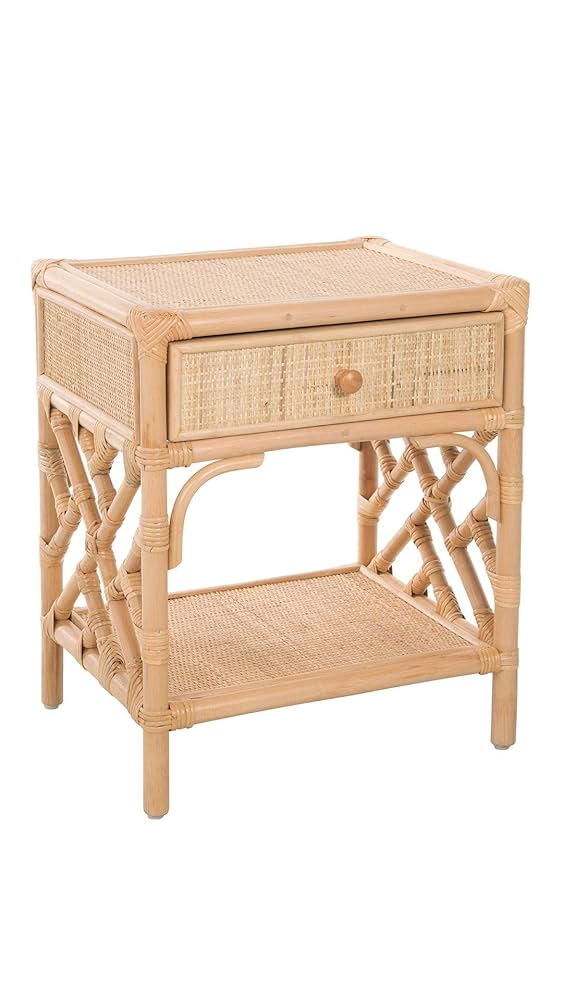 Amazon.com: Kouboo Rattan Bedside Table with Drawer